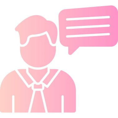 Avatar sohbet simgesi vektör illüstrasyonu