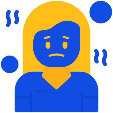 Başı ağrıyan üzgün kız