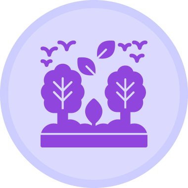 Ağaçların vektör çizimi modern simge