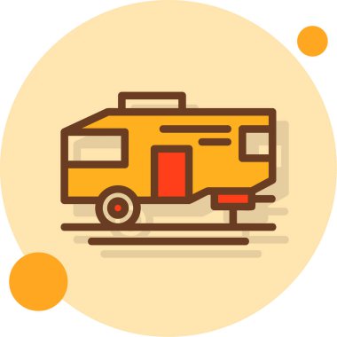 Kamp yapmak. Web simgesi basit illüstrasyon