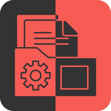 dosya dizini simgesi, vektör illüstrasyonu