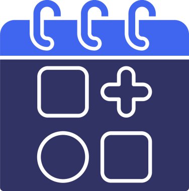 Dolu takvim tarih çizelgesi simgesi - taslak biçimi