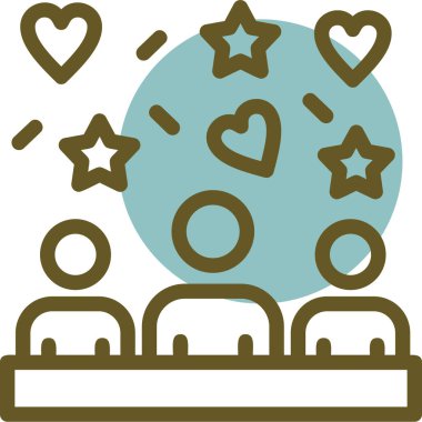 Şirin bir çizgi film simgesinin vektör çizimi