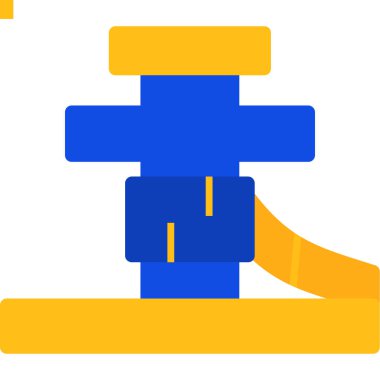 İnşaat endüstrisi boru ikonu düz stil