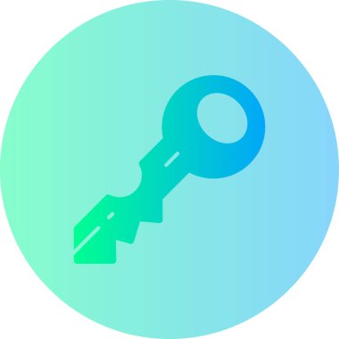 Düz dizayn edilmiş arka plandaki anahtar simgesi. vektör illüstrasyonu