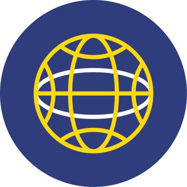 küresel küre. Web simgesi basit illüstrasyon
