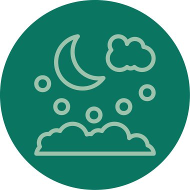 Ay ikonu vektör illüstrasyonu