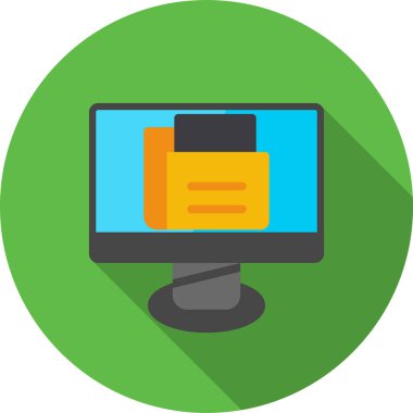 bilgisayar dizüstü düz simgesi düz biçimli