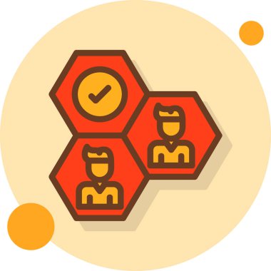 iş yönetimi düz ikon vektör illüstrasyon tasarımı