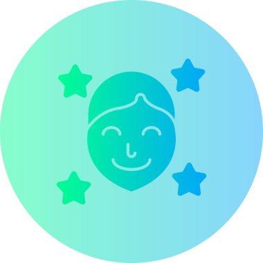 Bir yüz simgesinin vektör illüstrasyonu