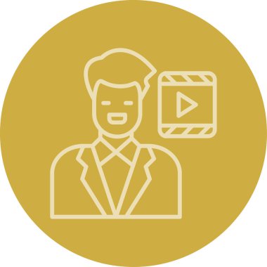 Sinema yönetmeni düz simge