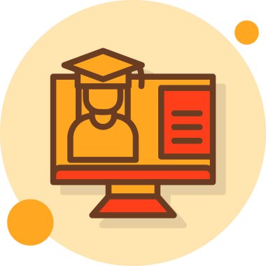 Eğitim öğrenme simgesi vektör illüstrasyonu