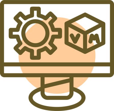 Teçhizat Web simgesi basit illüstrasyon