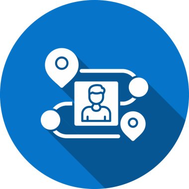 Bir harita simgesinin vektör illüstrasyonu