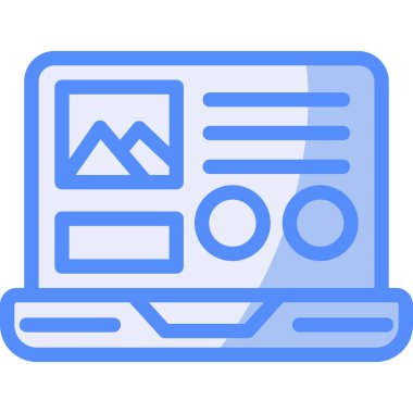 Bilgisayar. Web simgesi basit illüstrasyon