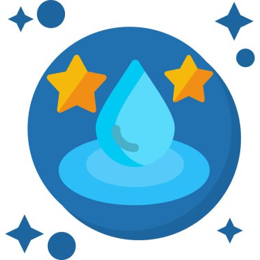 Bir damla suyun vektör illüstrasyonu