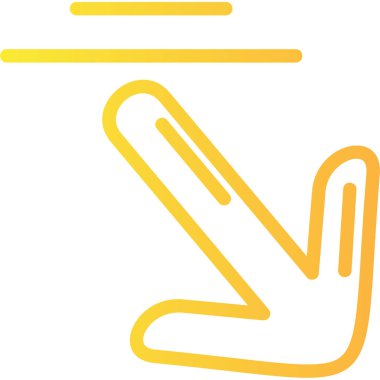 El işaretçisini ana hat biçiminde simgeye indir