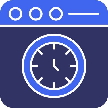 Saat. Web simgesi basit illüstrasyon