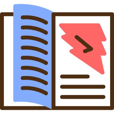 Kitap simgesi, modern illüstrasyon, vektör illüstrasyonu