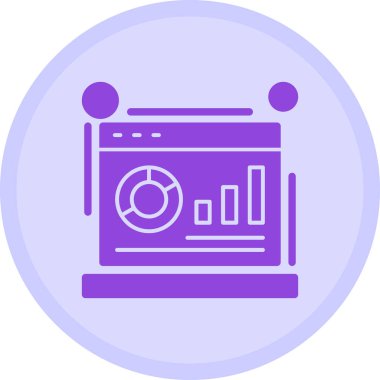 Analizler. Web simgesi basit illüstrasyon