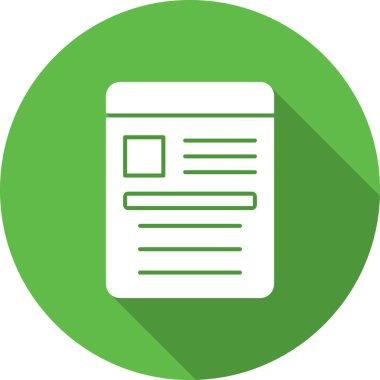 belge simgesi vektör illüstrasyonu