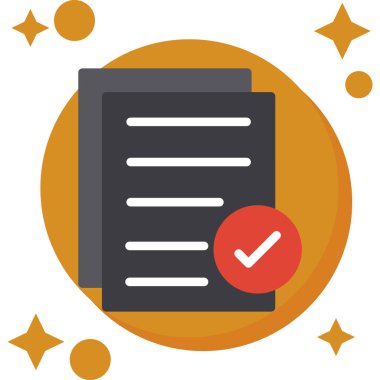 Kontrol listesi. Web simgesi basit tasarım