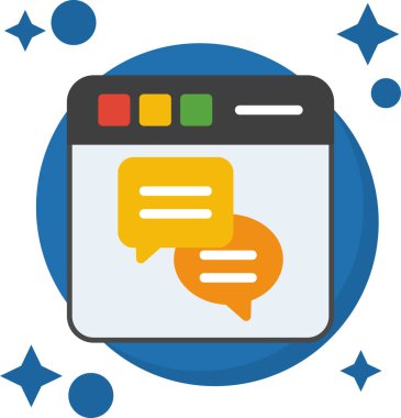 Konuşma baloncukları simgesi, vektör illüstrasyonu