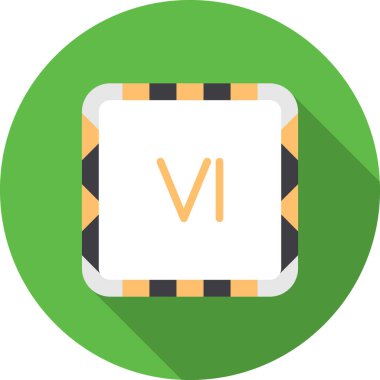 v vektörü düz simgesi