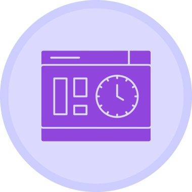 Saat. Web simgesi basit illüstrasyon