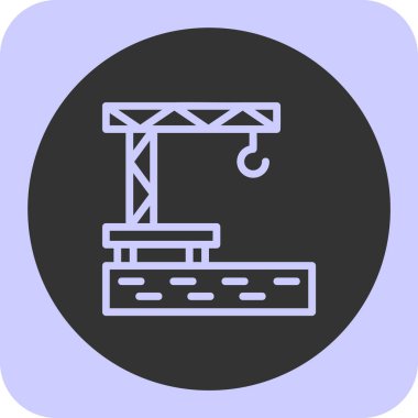 Vinç simgesi, vektör illüstrasyonu