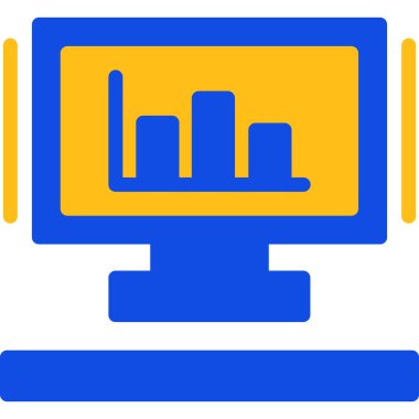 Bilgisayar. Web simgesi basit illüstrasyon