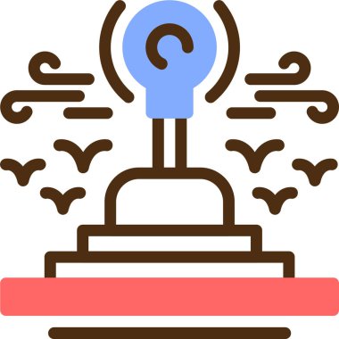 Ampul. Web simgesi basit illüstrasyon