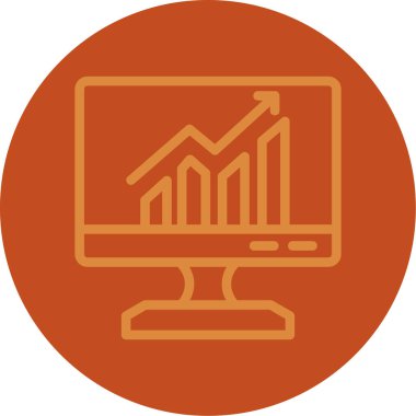 iş grafiği vektör simgesi modern illüstrasyon