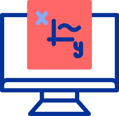 Bilgisayar. Web simgesi basit illüstrasyon