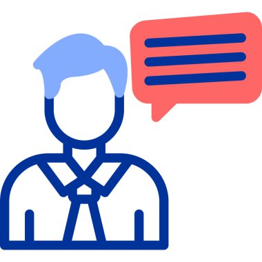 Konuş. Web simgesi basit illüstrasyon