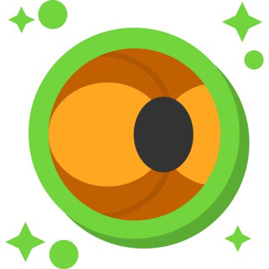 Soyut arkaplanı olan düz bir göz simgesi.