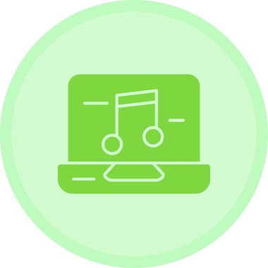 Bir müzik notası simgesinin vektör illüstrasyonu