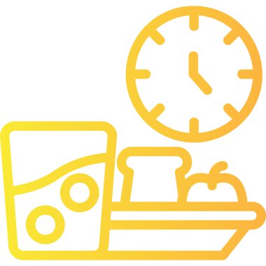 vektör saat simgesi, basit illüstrasyon