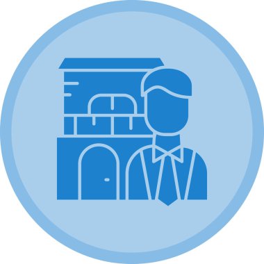 Bina. Web simgesi basit illüstrasyon