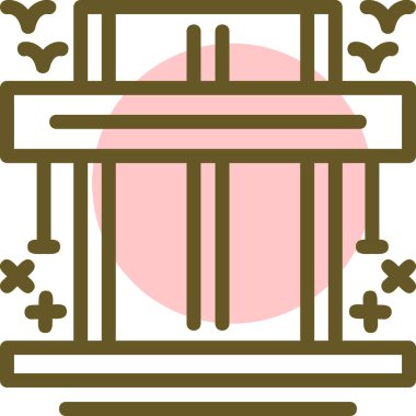 Bir ağaç simgesinin vektör illüstrasyonu