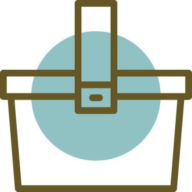 Sepet. Web simgesi basit illüstrasyon