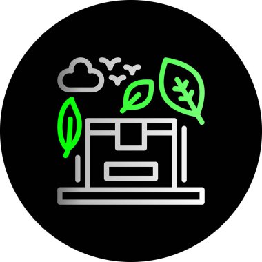 Bir bitki simgesinin vektör illüstrasyonu