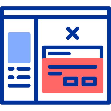 Basit ağ simgesi, vektör illüstrasyonu