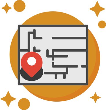 harita gezinme simgesi, vektör tasarımı