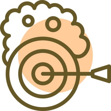 Salyangoz ve salyangozun basit simgesi