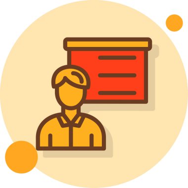 Teslimatçı. Basit illüstrasyon