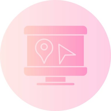 konum. Web simgesi basit illüstrasyon