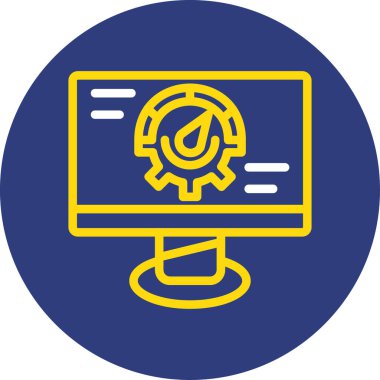 Bilgisayar. Web simgesi basit illüstrasyon