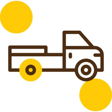 İnşaat kamyonu simgesinin vektör illüstrasyonu