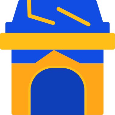 bina inşaat simgesi düz biçimli